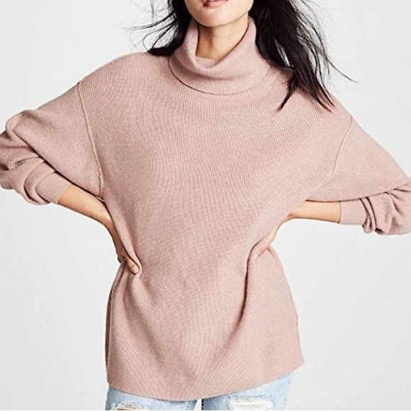 Free People softly structured Oversized turtle neck sweater - Picture 1 of 2